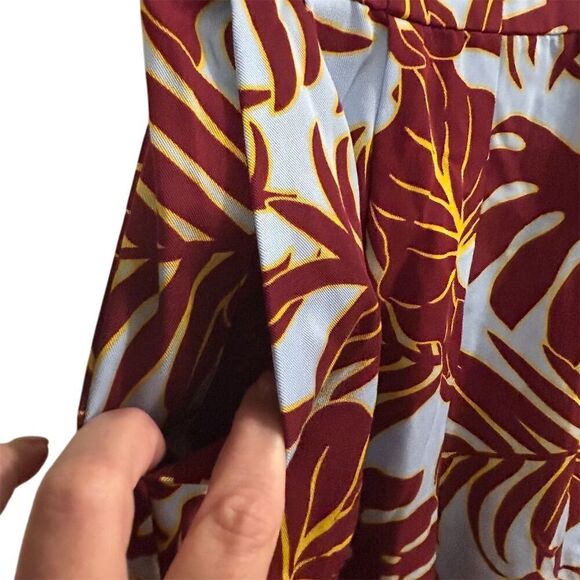 H&M Conscious Tropical Strapless Jumpsuit Size 2 Multicolor Summer Casual - Picture 9 of 16